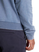 Felpa Guess Uomo Logo Triangolo Blu Denim Oversize