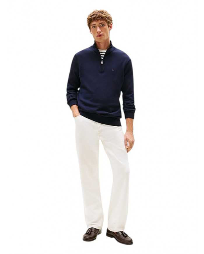 Tommy Hilfiger Maglione Collo Alto Mezza Zip - Wellington Jeans