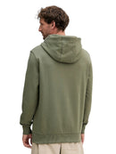 Felpa Uomo Tommy Hilfiger Cappuccio Brand Love Verde Rilassata