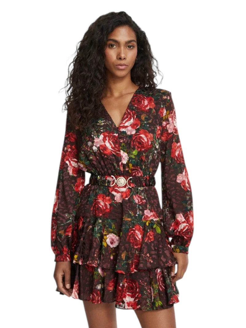 Abito Donna Guess Clarisse Belted Floreale con Cintura